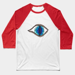 Blue Eye design, An eye drawing with a flaming pupil. A cool, cute eye design. Baseball T-Shirt